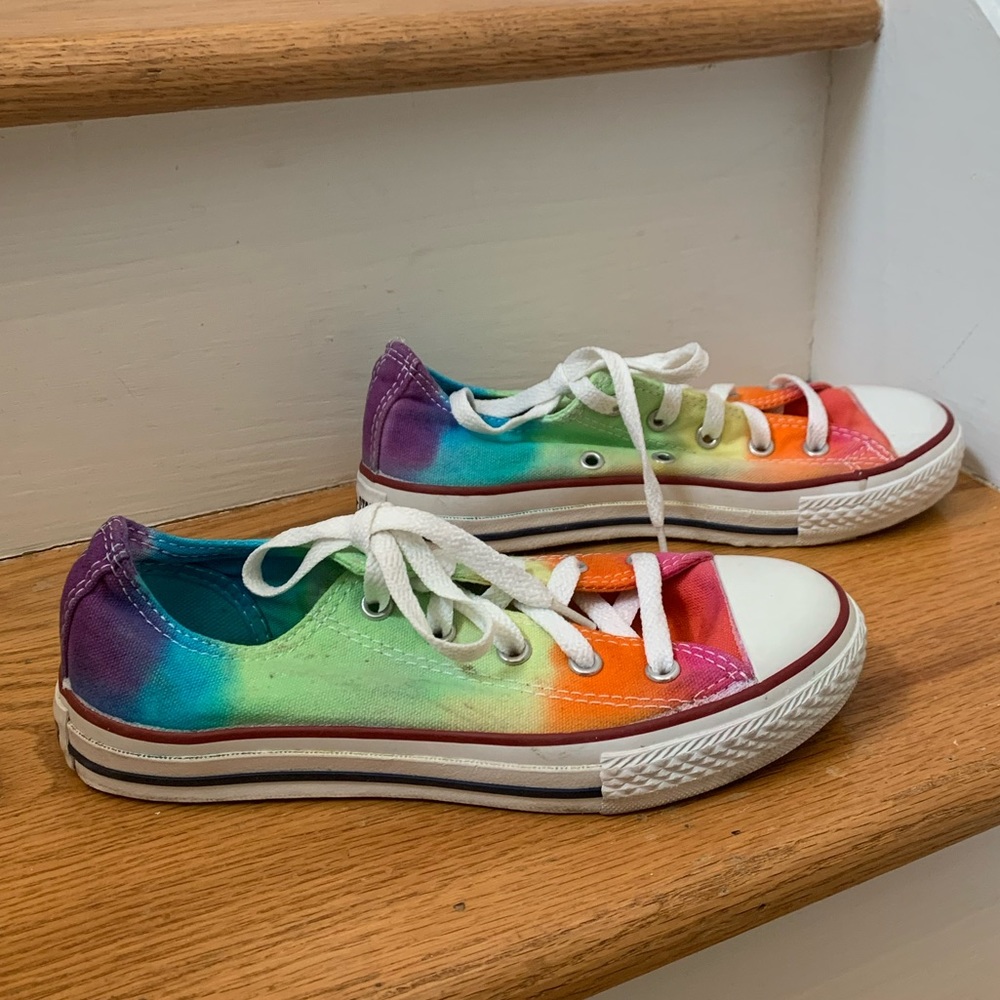 Converse All Star Rainbow TieDye Lace up Sneakers - Picture 5 of 8